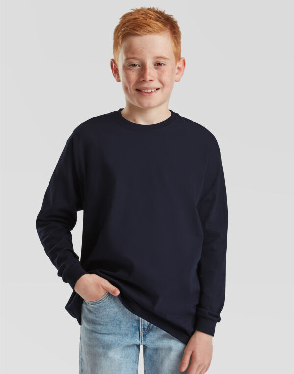61007 Fruit Of The Loom Kid's Valueweight L/S TColour