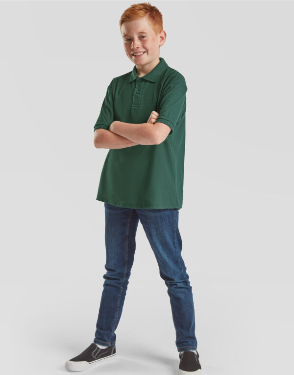 63417 Fruit Of The Loom Kid's 65/35 PoloColour
